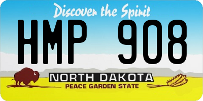 ND license plate HMP908