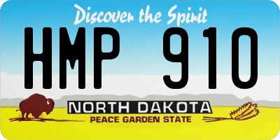 ND license plate HMP910