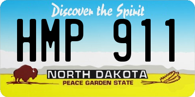 ND license plate HMP911