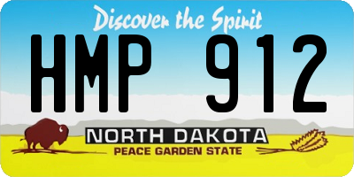 ND license plate HMP912