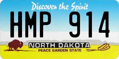 ND license plate HMP914