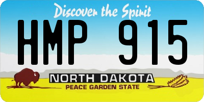 ND license plate HMP915