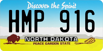 ND license plate HMP916