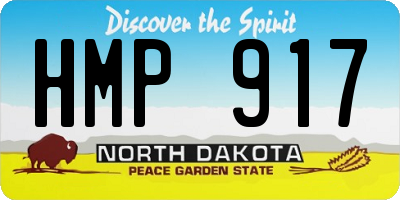 ND license plate HMP917