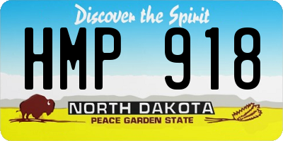 ND license plate HMP918