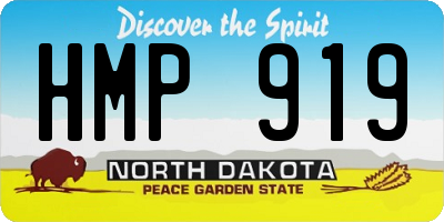 ND license plate HMP919