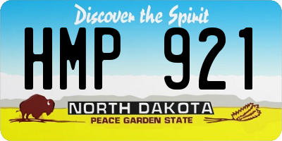 ND license plate HMP921