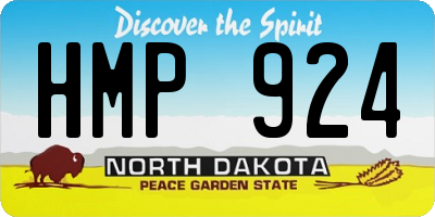ND license plate HMP924