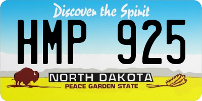ND license plate HMP925