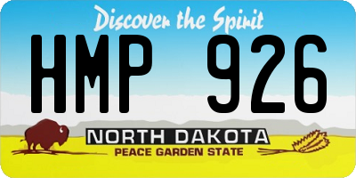 ND license plate HMP926
