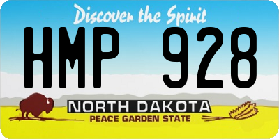 ND license plate HMP928