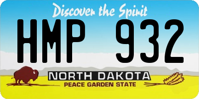 ND license plate HMP932