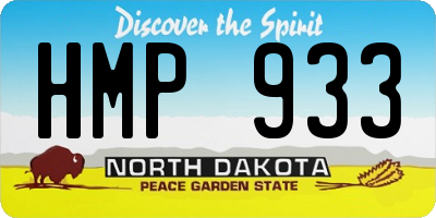 ND license plate HMP933