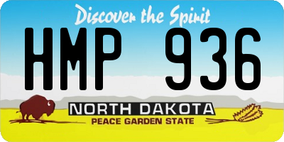 ND license plate HMP936