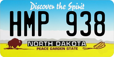 ND license plate HMP938