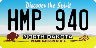 ND license plate HMP940
