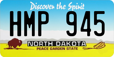 ND license plate HMP945