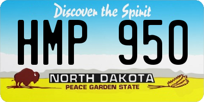 ND license plate HMP950