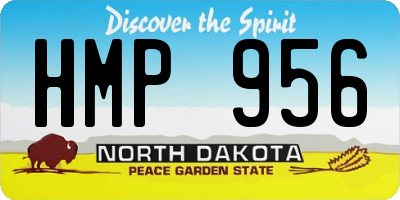 ND license plate HMP956