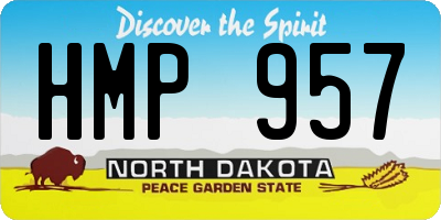ND license plate HMP957