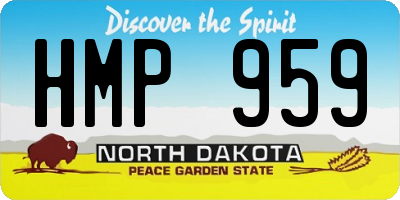 ND license plate HMP959