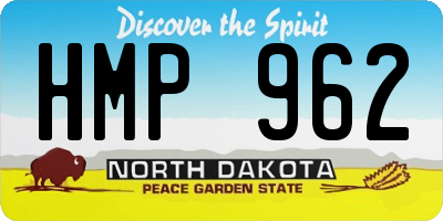 ND license plate HMP962