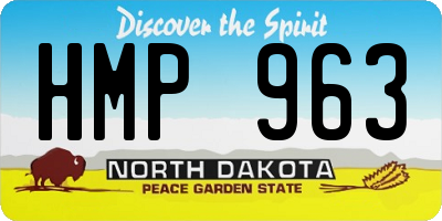 ND license plate HMP963