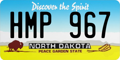 ND license plate HMP967