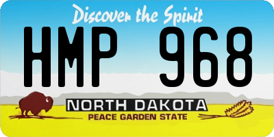 ND license plate HMP968