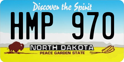 ND license plate HMP970