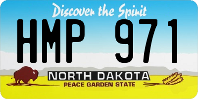 ND license plate HMP971