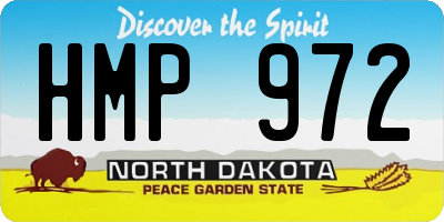 ND license plate HMP972