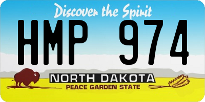 ND license plate HMP974