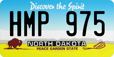 ND license plate HMP975