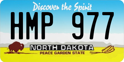 ND license plate HMP977