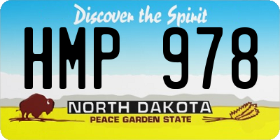 ND license plate HMP978