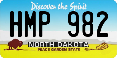 ND license plate HMP982