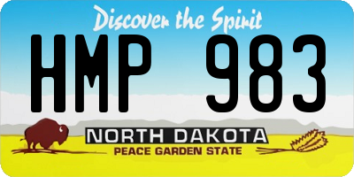 ND license plate HMP983
