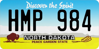 ND license plate HMP984