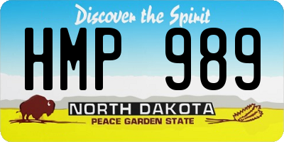 ND license plate HMP989