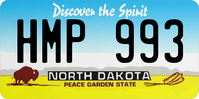 ND license plate HMP993