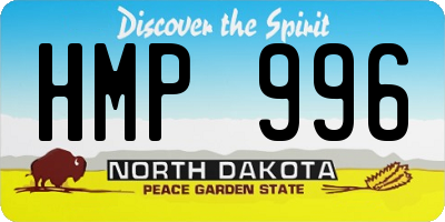 ND license plate HMP996