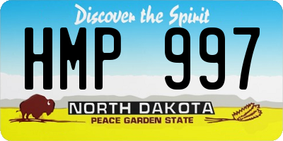 ND license plate HMP997