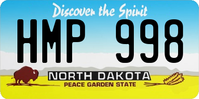 ND license plate HMP998