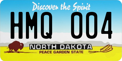 ND license plate HMQ004