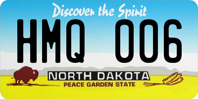 ND license plate HMQ006