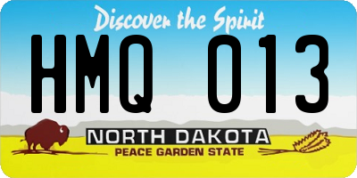 ND license plate HMQ013