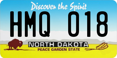 ND license plate HMQ018