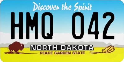 ND license plate HMQ042