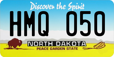 ND license plate HMQ050